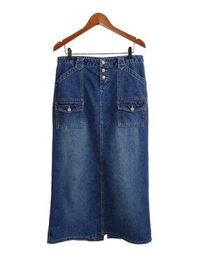 Stephen Hardy Squeeze Vintage Denim Maxi Skirt Size 7/8